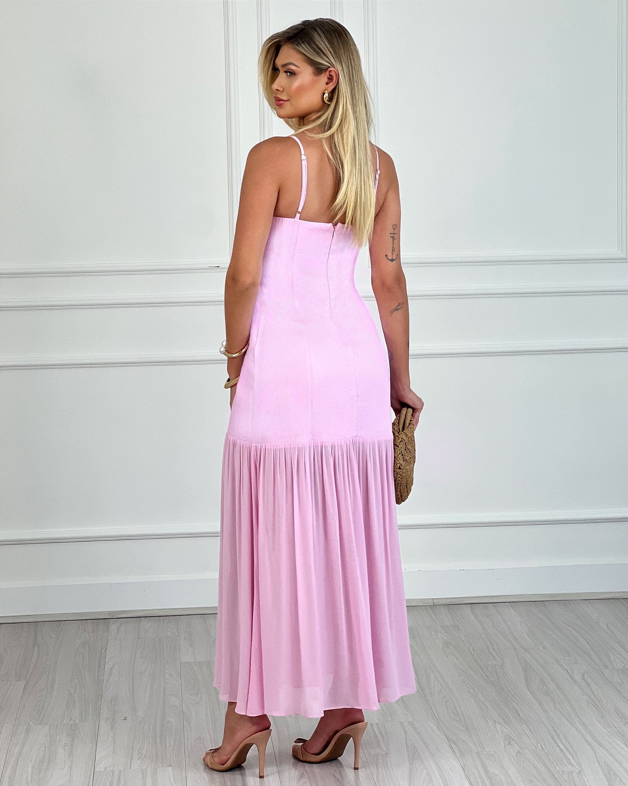 VESTIDO LONGUETE LINHO